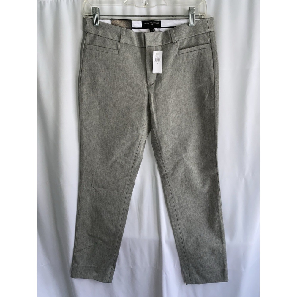 Banana Republic Pants Womens 4 Gray‎ Sloan Fit Slim Ankle Mid Rise NWT